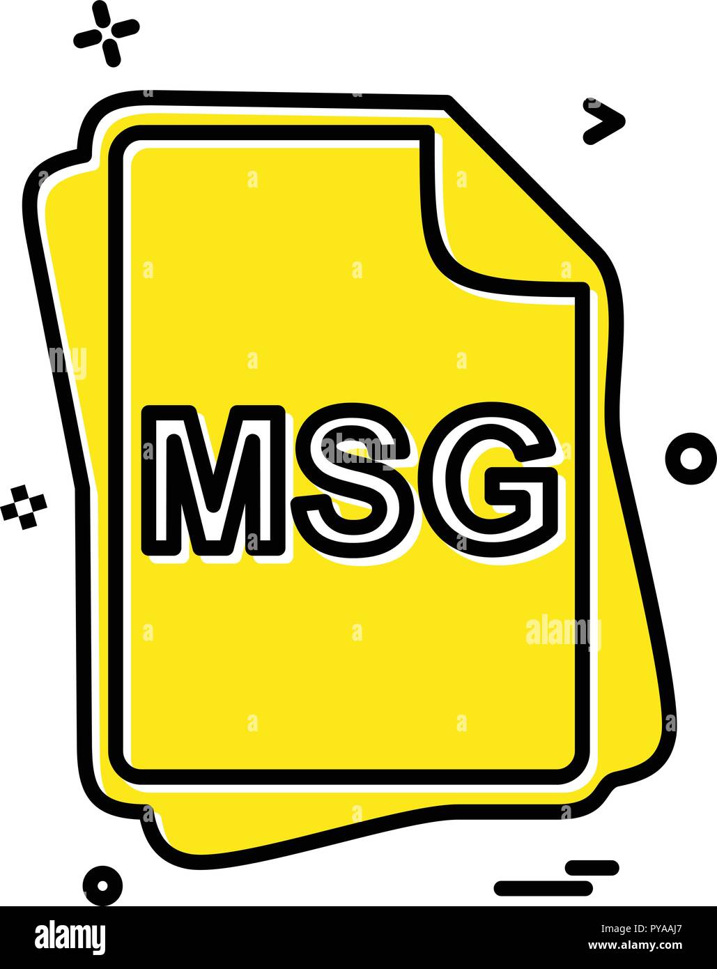 MSG file type icon design vector Stock Vector Image & Art Alamy