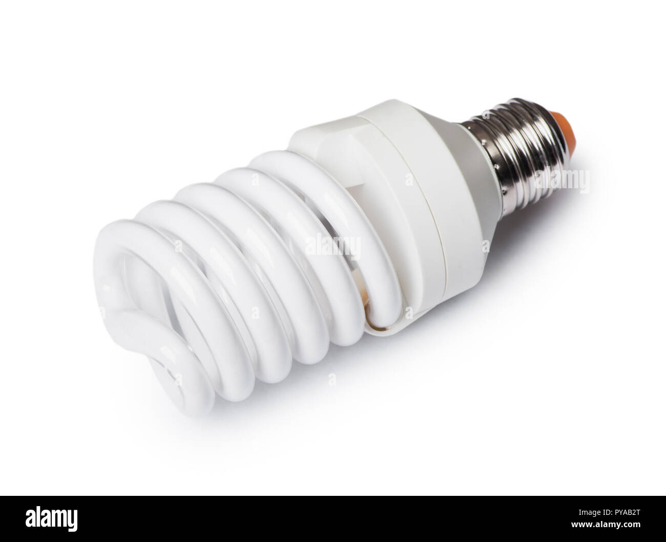 Energy saving light bulb isolated on white Stock Photo