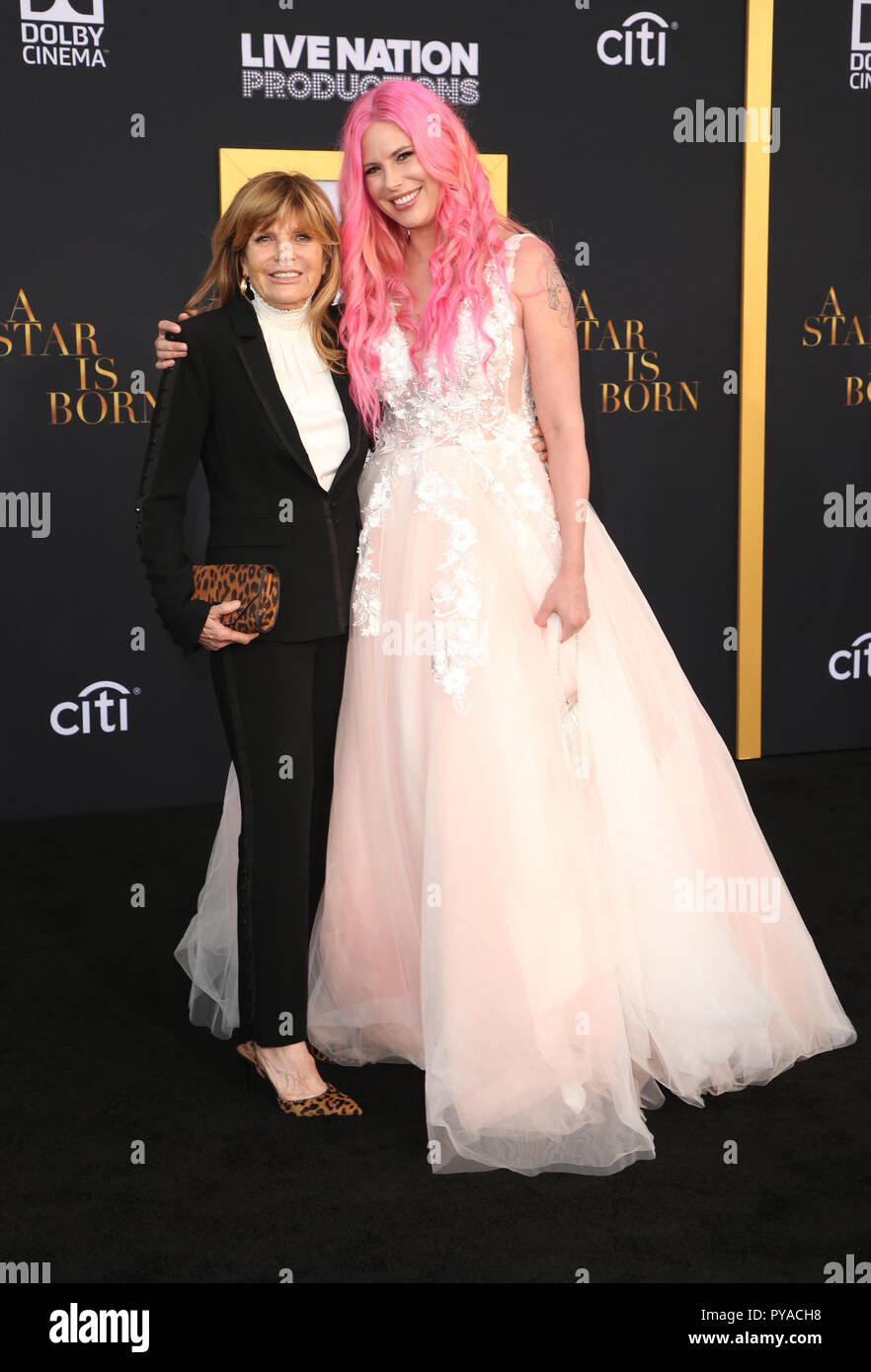 The Los Angeles Premiere of “A Star is Born”  Featuring: Katharine Ross, with daughter Cleo Rose Elliott Where: Los Angeles, California, United States When: 24 Sep 2018 Credit: FayesVision/WENN.com Stock Photo