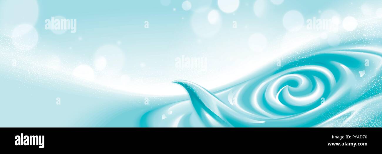 Moisture creamy texture in 3d illustration on glitter background for design uses Stock Vector