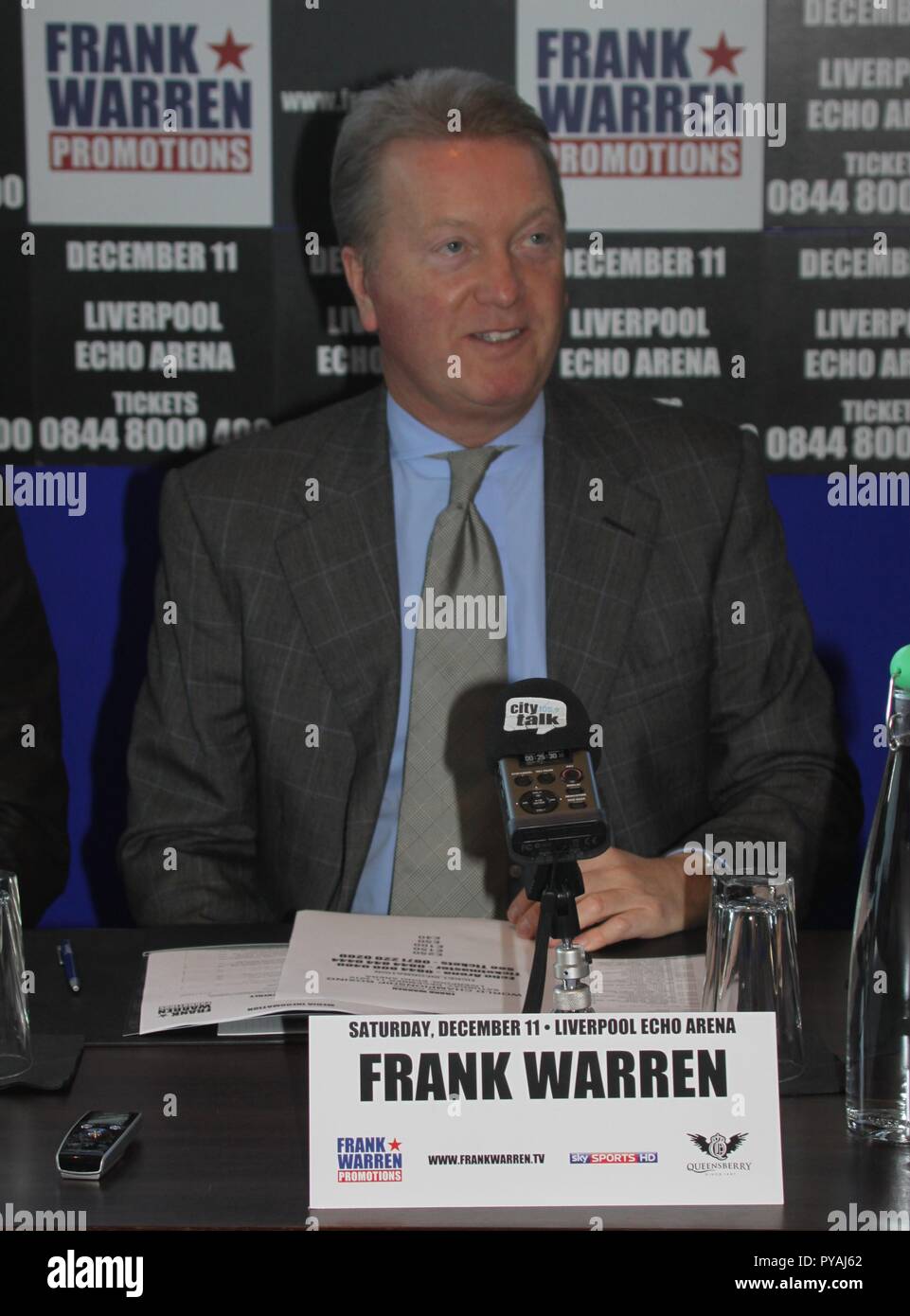 Liverpool,Uk Boxing promoter frank warren attend press conferance credit Ian Fairbrother/Alamy Stock Photos Stock Photo