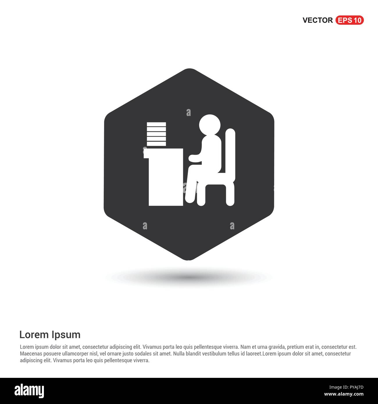 Man behind the computer desk Icon Stock Vector Image & Art - Alamy
