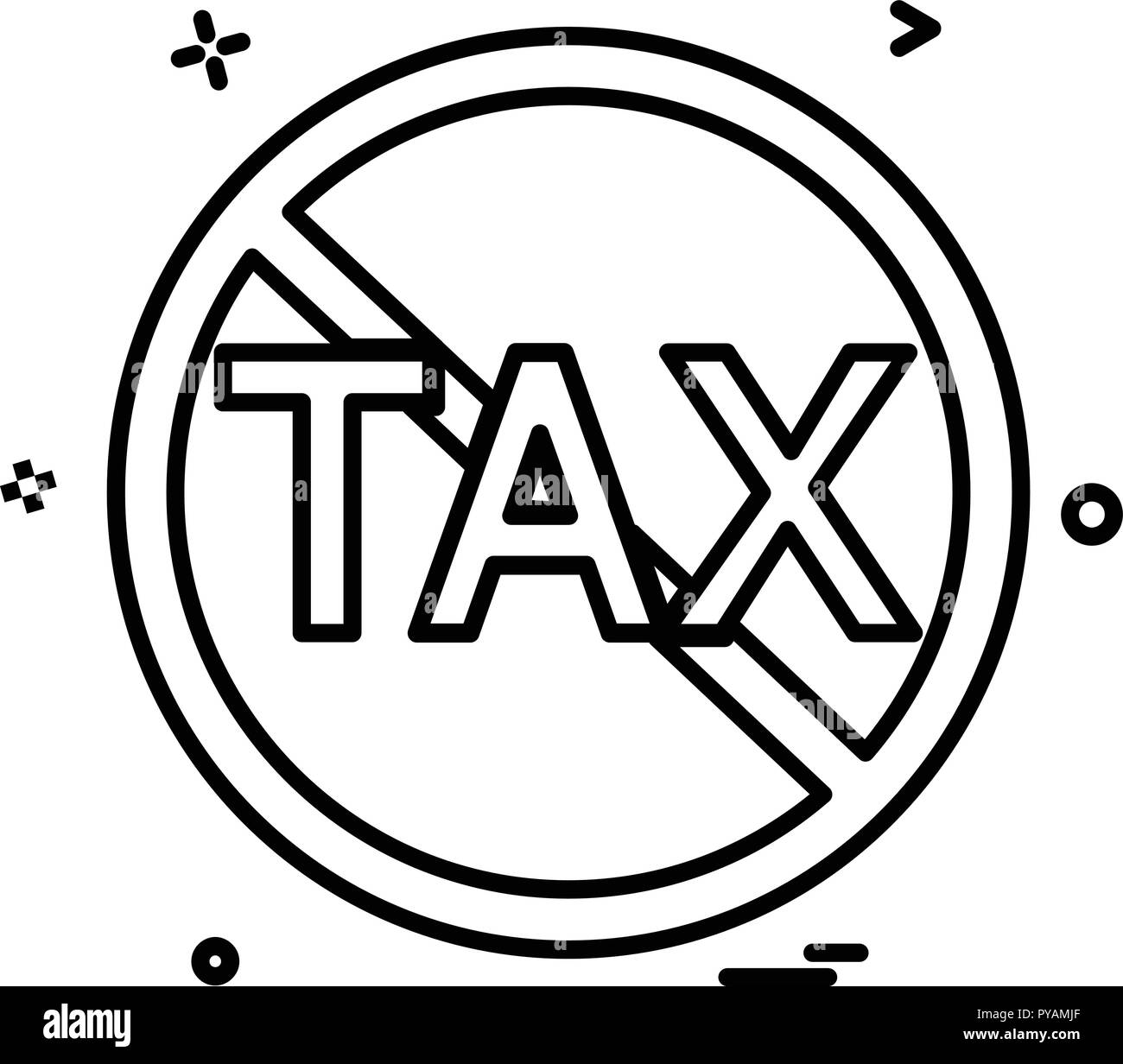 No Tax icon design vector Stock Vector Image & Art Alamy