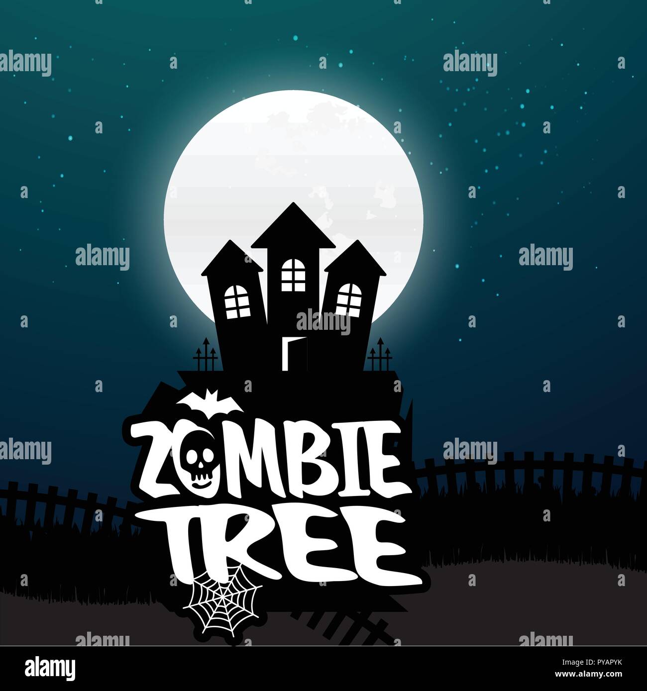 Happy Halloween scary Night background Stock Vector Image & Art - Alamy