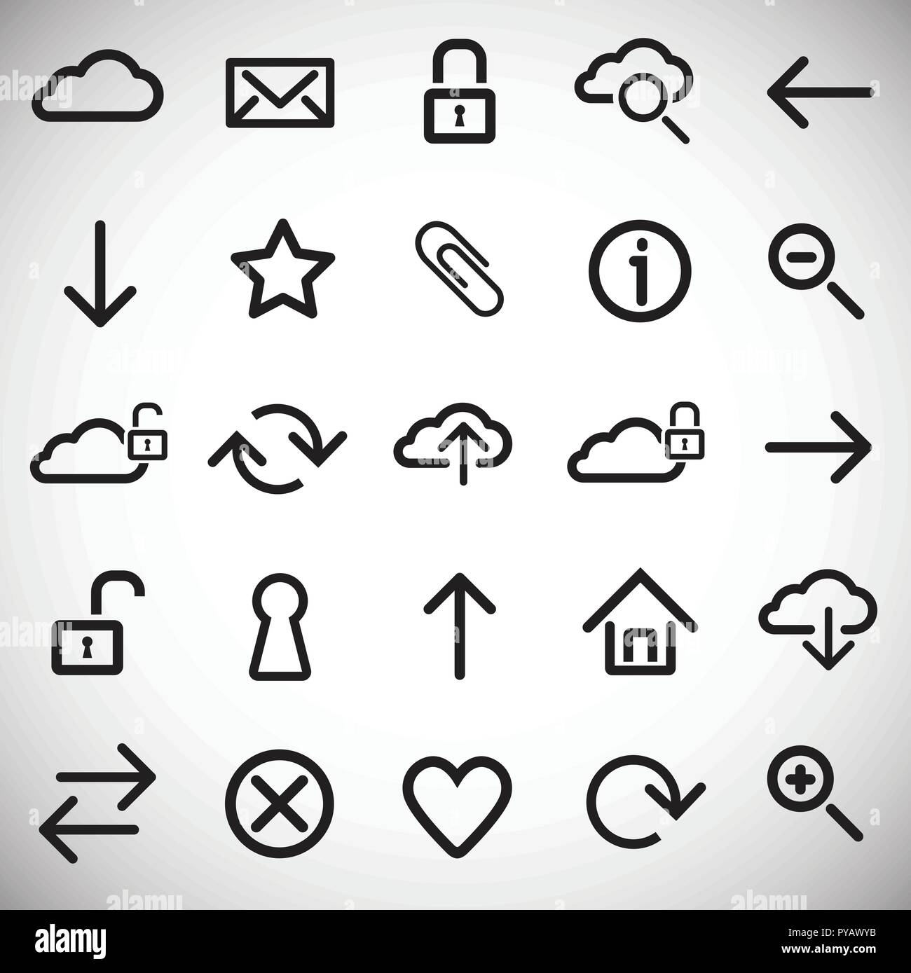 Web developer basic set on white background Stock Vector Image & Art