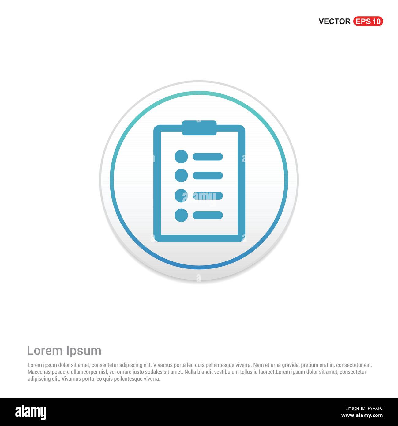 Notepad icon white circle hi-res stock photography and images - Alamy