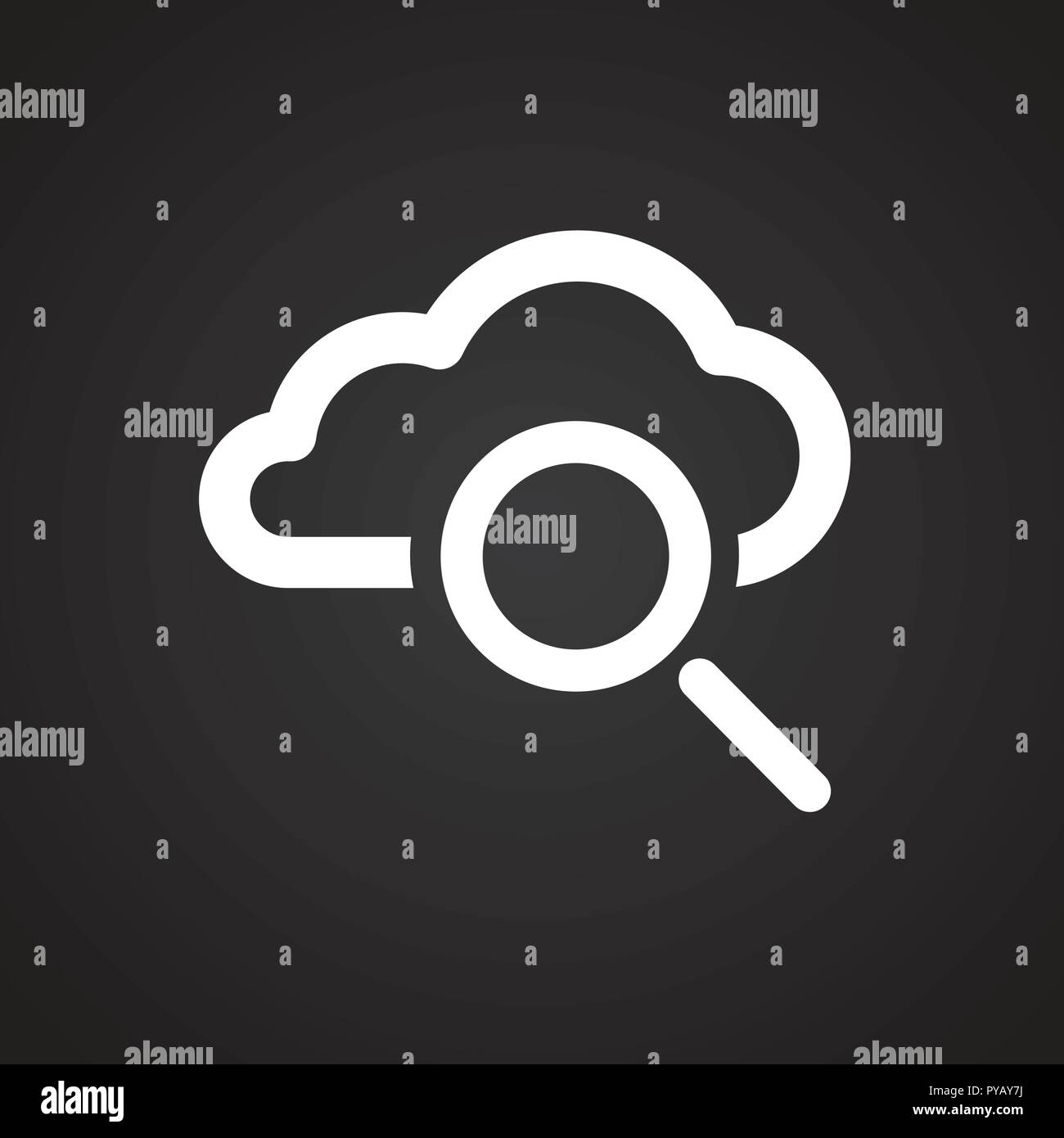 Cloud storage search on black background Stock Vector Image & Art - Alamy
