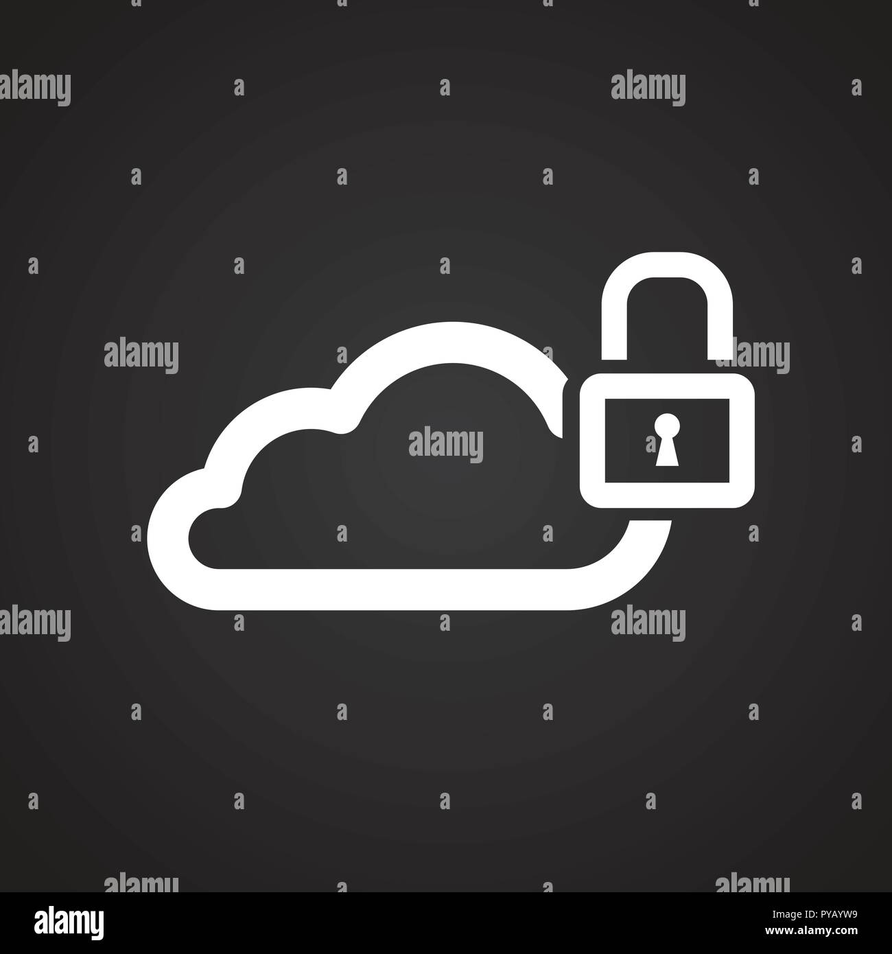 Cloud storage black line Stock Vector Images - Alamy