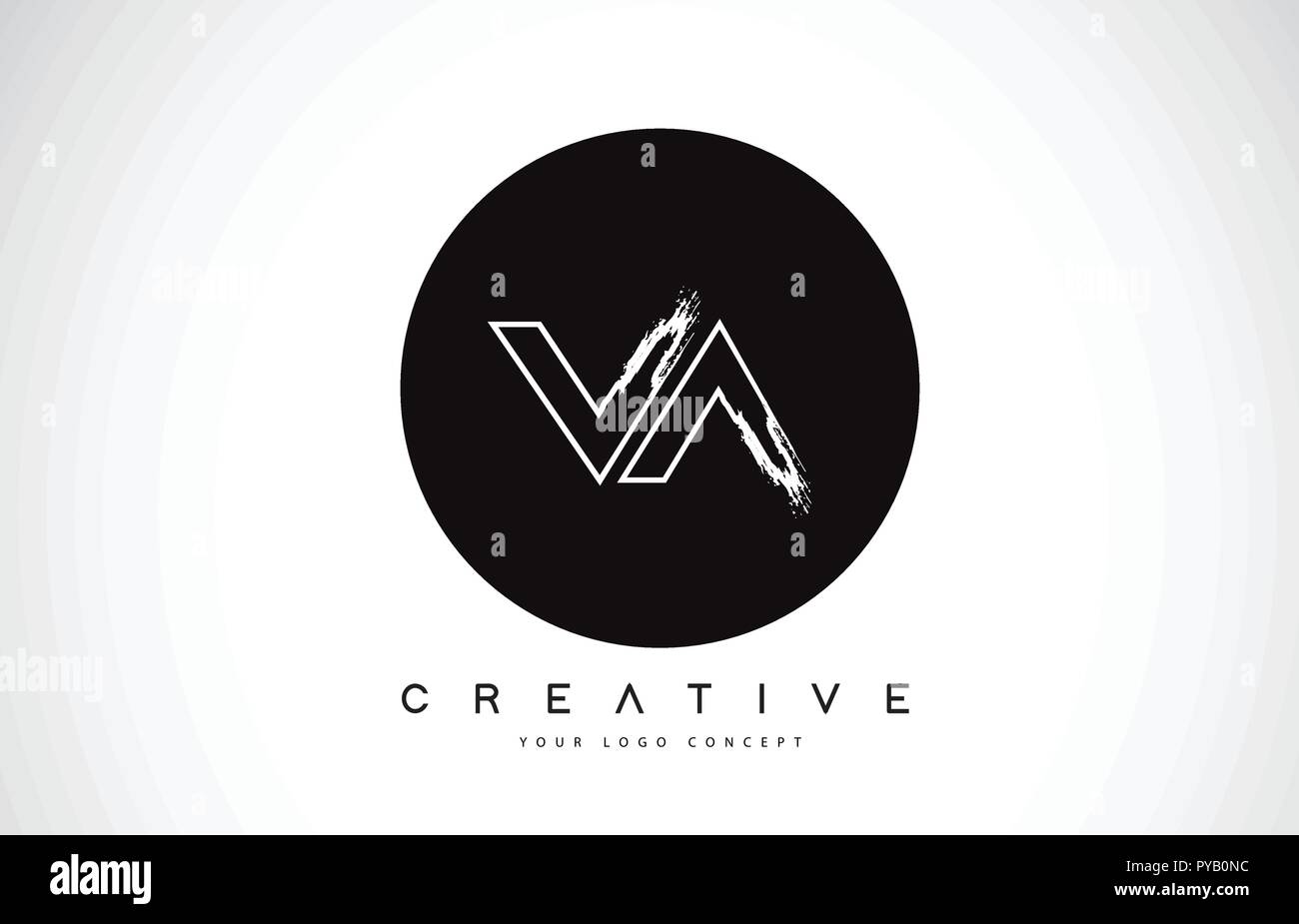 VA V A Modern Leter Logo Design with Black and White Monogram. Creative ...