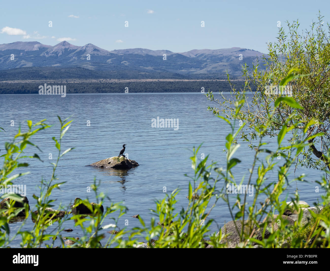 Scenic landscape of Nahuel Huapi Lake near San Carlos de Bariloche, Argentina. South Argentina Stock Photo