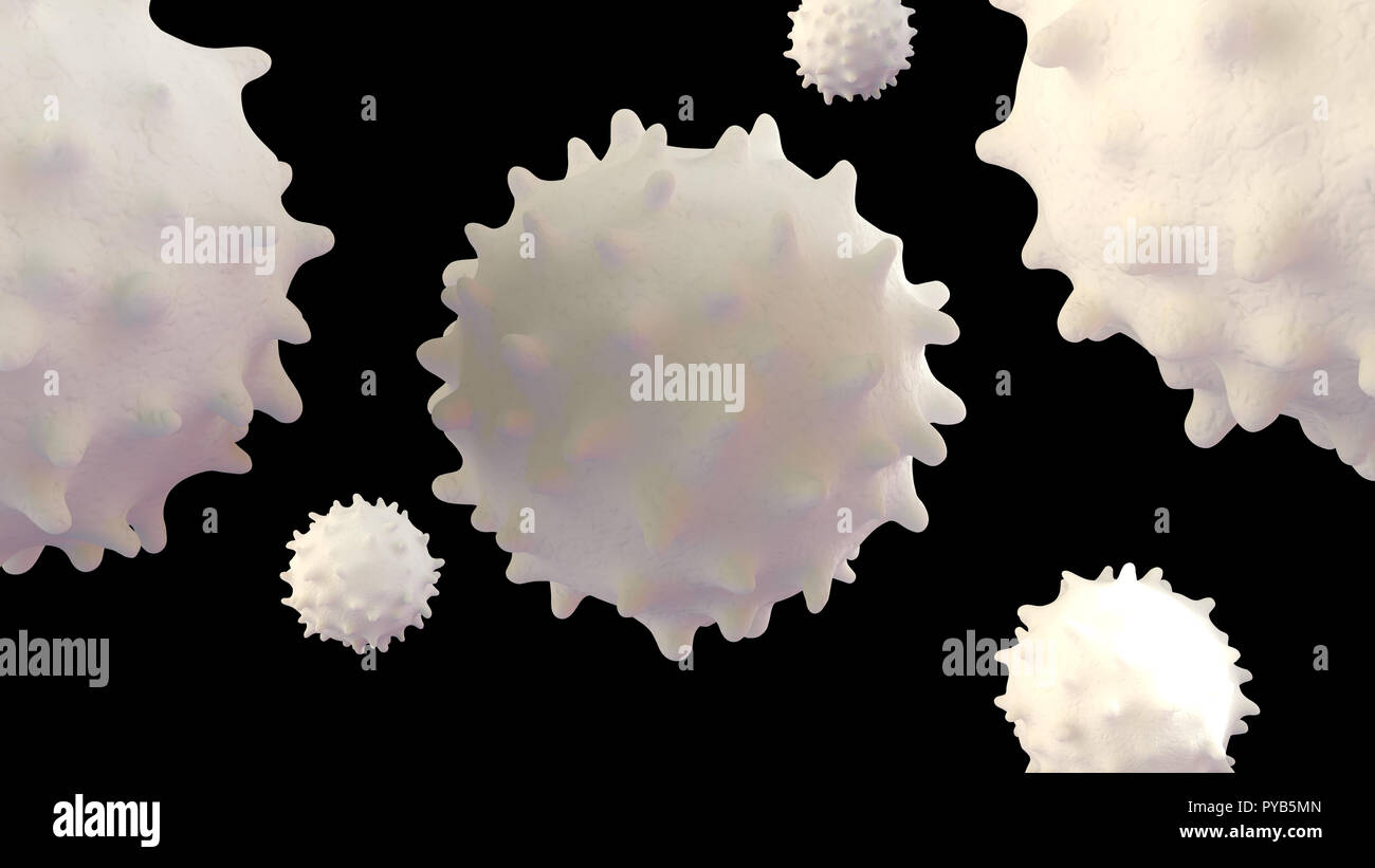 3D illustration of white blood cell Stock Photo