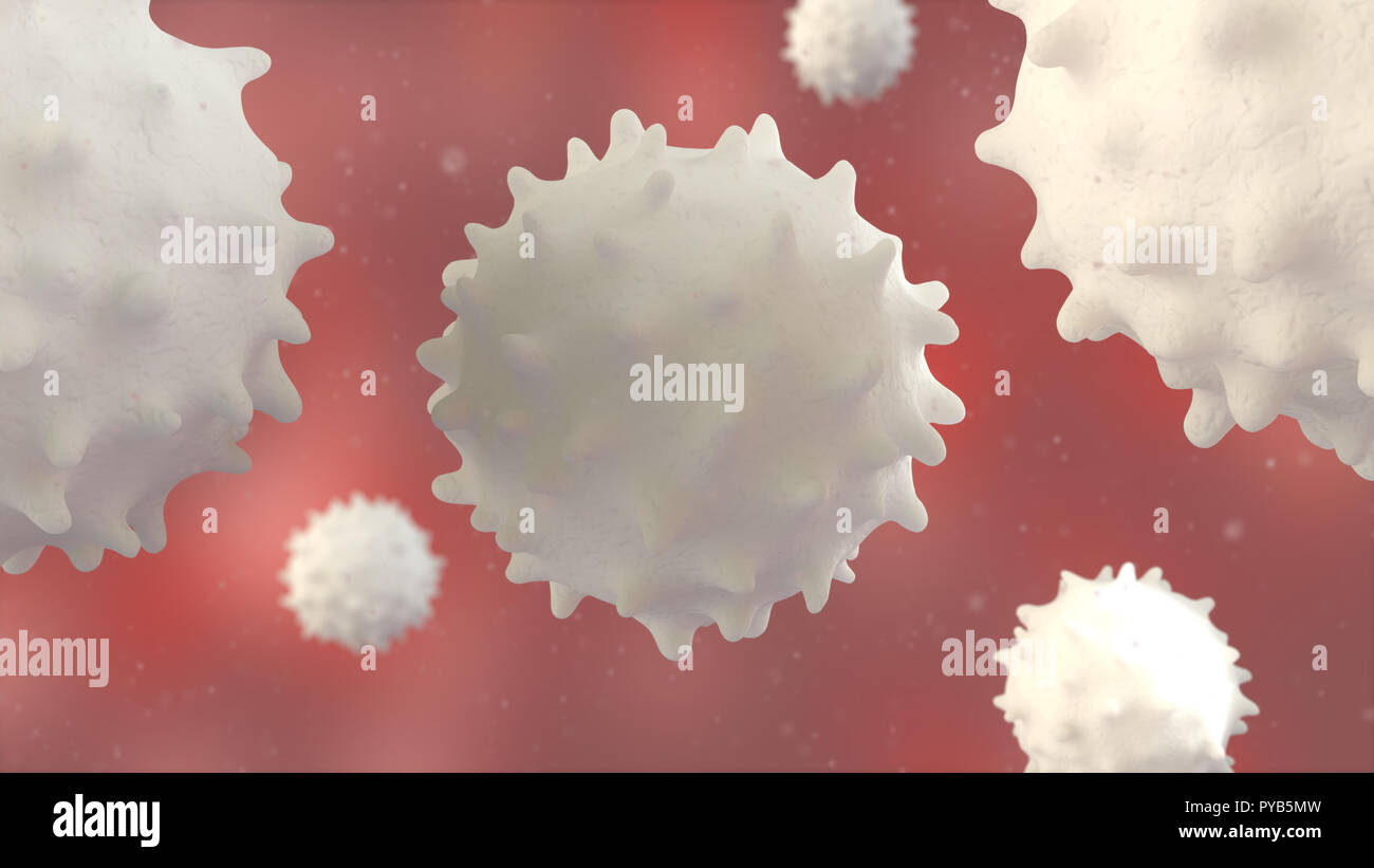 3D illustration of white blood cell Stock Photo