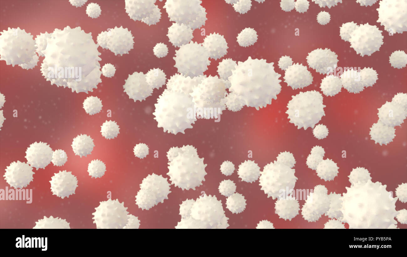 3D illustration of white blood cell Stock Photo