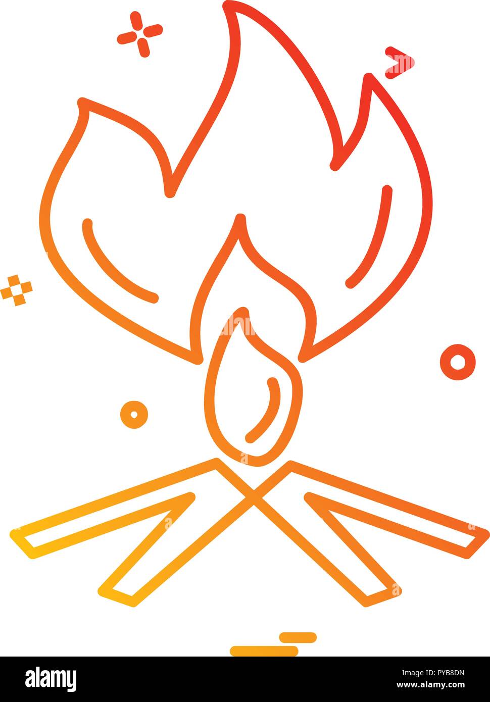 Fire icon design vector Stock Vector Image & Art - Alamy