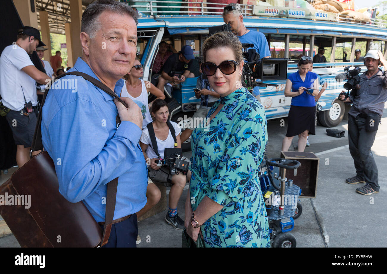16 February 2018, Thailand, Bei Krabi: 16 Febuary 2018, Thailand, Bei Krabi: The actress Alexa Maria Surholt and the actor Thomas Ruehmann during the shooting of 'In aller Freundschaft - Zwei Herzen' in February 2018. On 26 October 2018 the most successful German hospital series 'In aller Freundschaft' celebrates its 20th anniversary. On Friday (26.10.2018) at 20:15, Das Erste will be showing the anniversary special 'In aller Freundschaft - Zwei Herzen' (In all friendship - two hearts) in feature length on the occasion of the anniversary. Photo: Thomas Schulze/dpa-Zentralbild/ZB Stock Photo