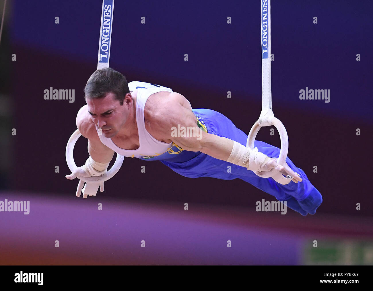 Doha, Katar. 26th Oct, 2018. Arthur (BRA) at the rings, rings