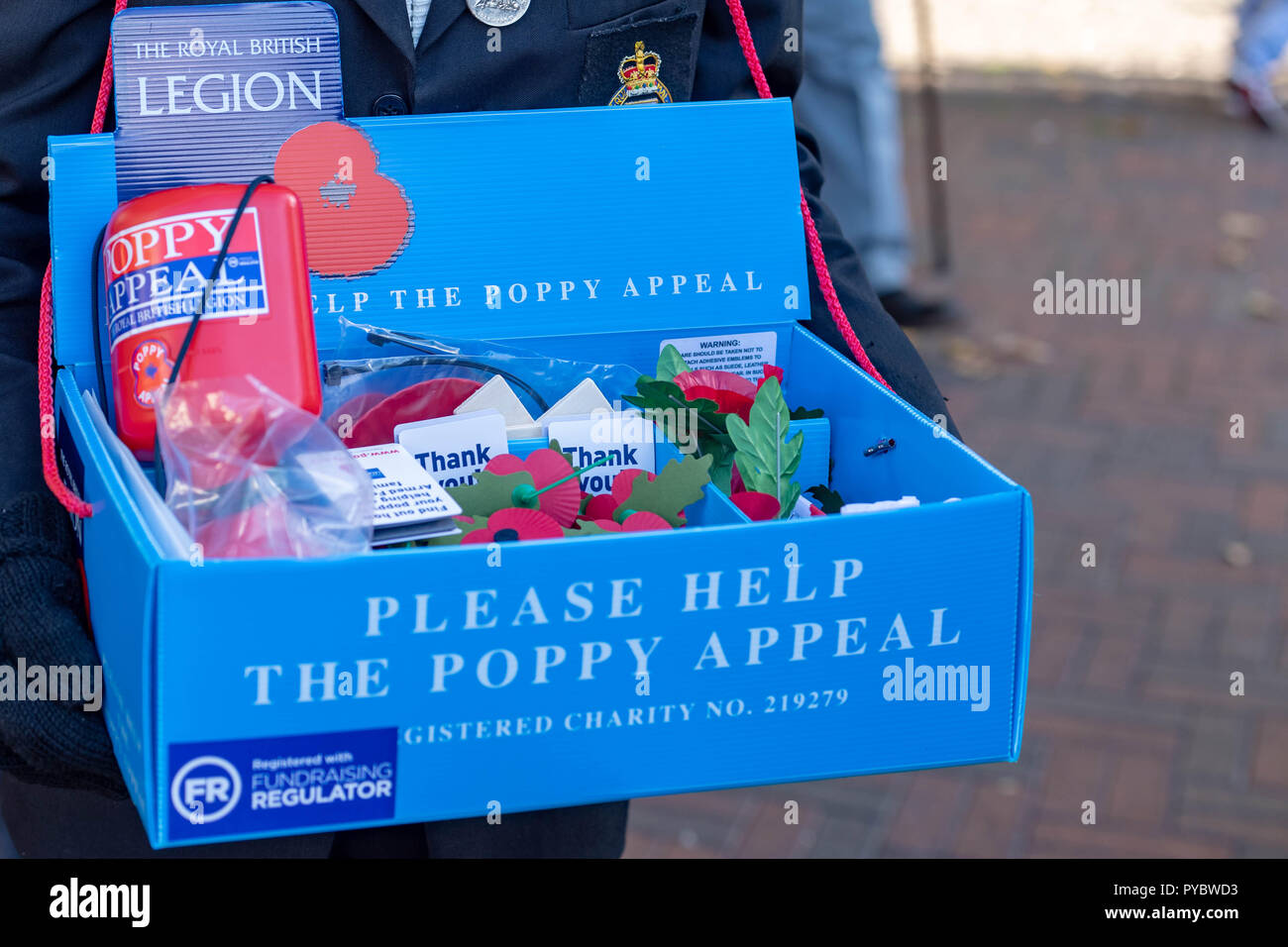 Brentwood, UK. 27 October 2018. Royal British Legion Poppy appeal launch Brentwood, Essex Credit