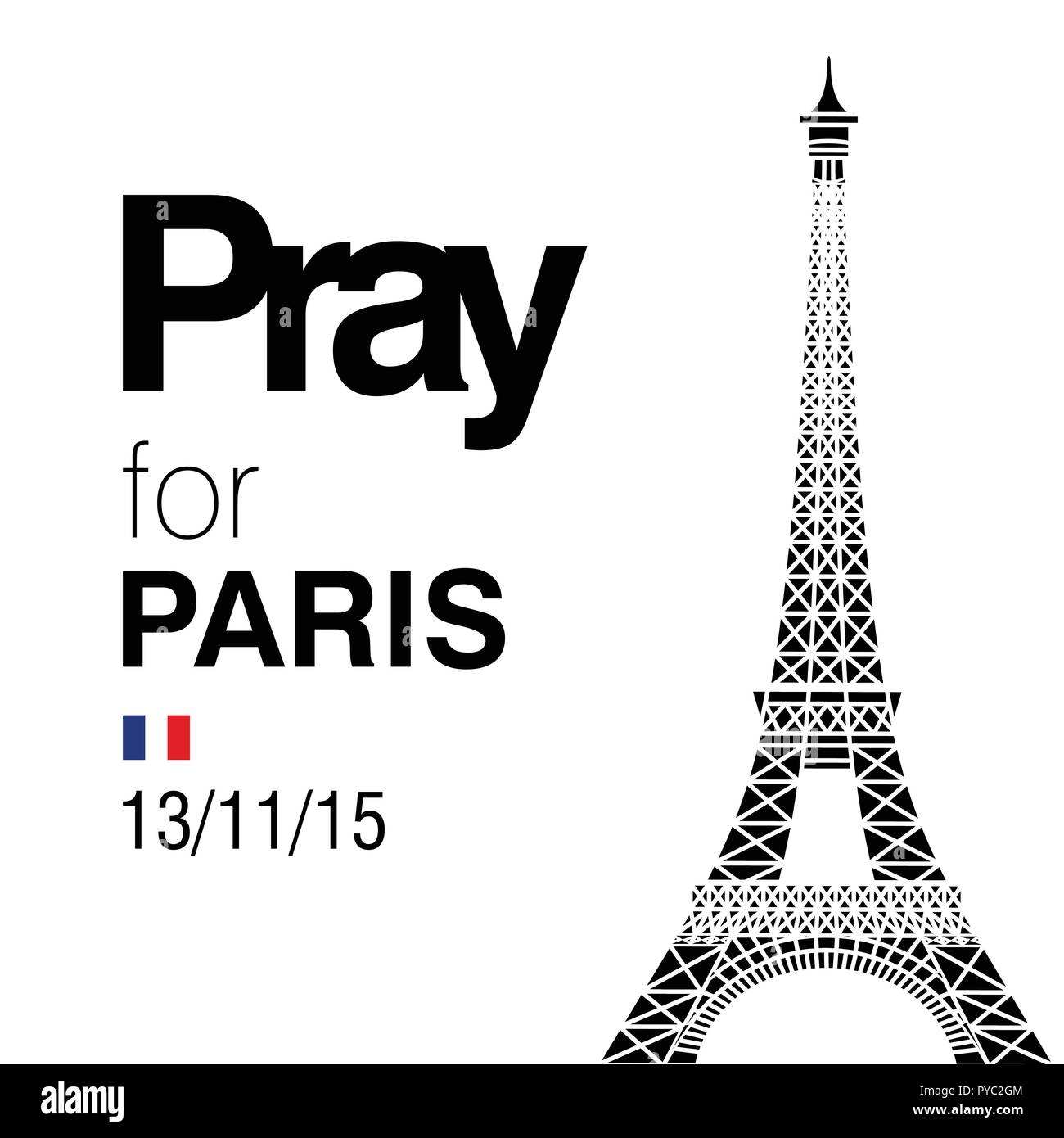 Pray for Paris, vector illsutration Stock Vector Image & Art - Alamy