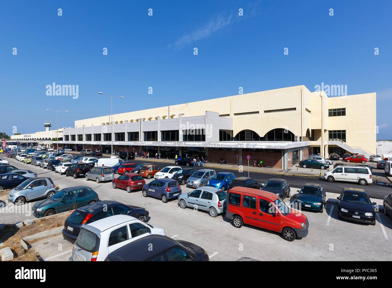 Rhodes, Greece - September 13, 2018: Terminal at Rhodes airport (RHO) in Greece. | usage ...