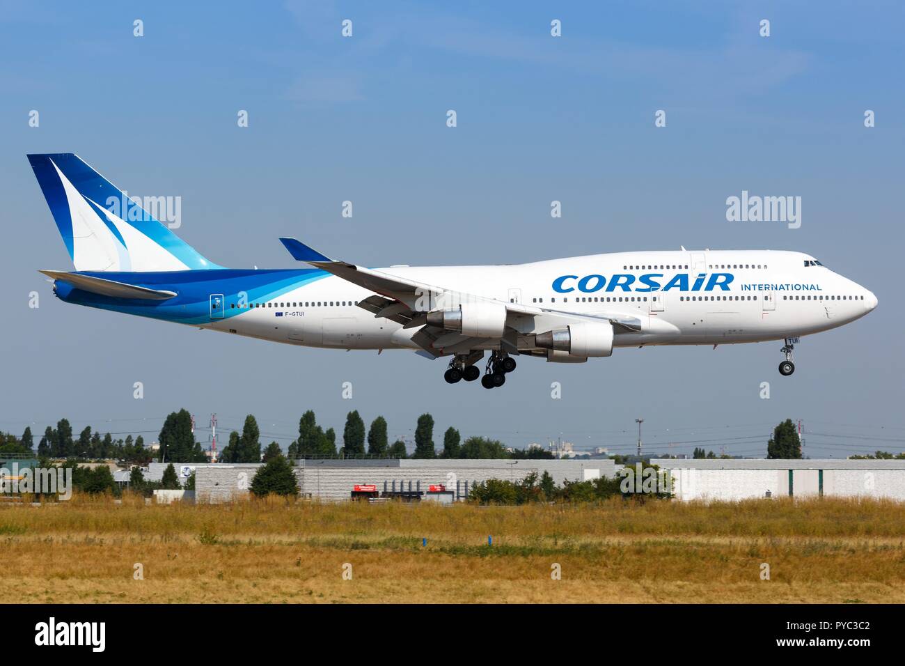 Paris, France - 16, 2018: Corsair International Boeing 747 airplane landing at Paris Orly in France. usage worldwide Stock Photo - Alamy