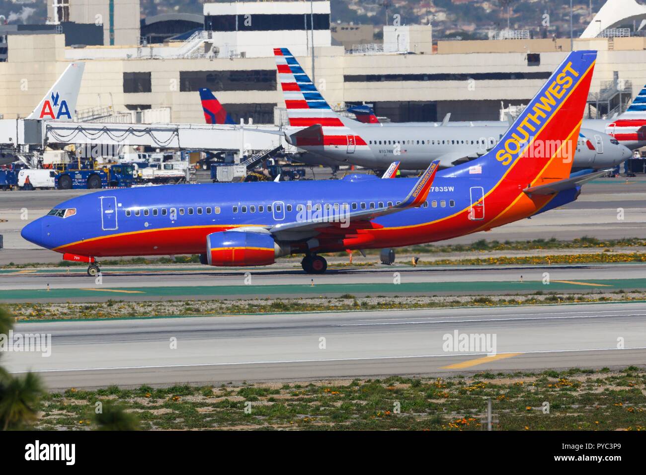 Los Angeles, USA 22. February 2016 Southwest Airlines Boeing 737700