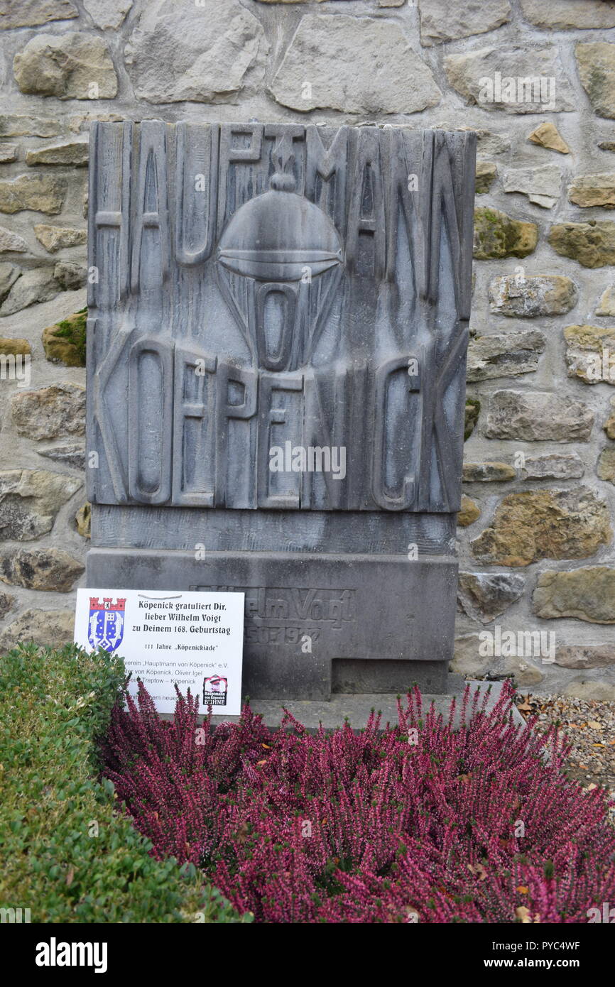 A burial place 1922 at the Cimetière Notre-Dame in Luxemburg and the last resting place for Friedrich Wilhelm Voigt, 'Der Hauptmann von Köpenick” Stock Photo