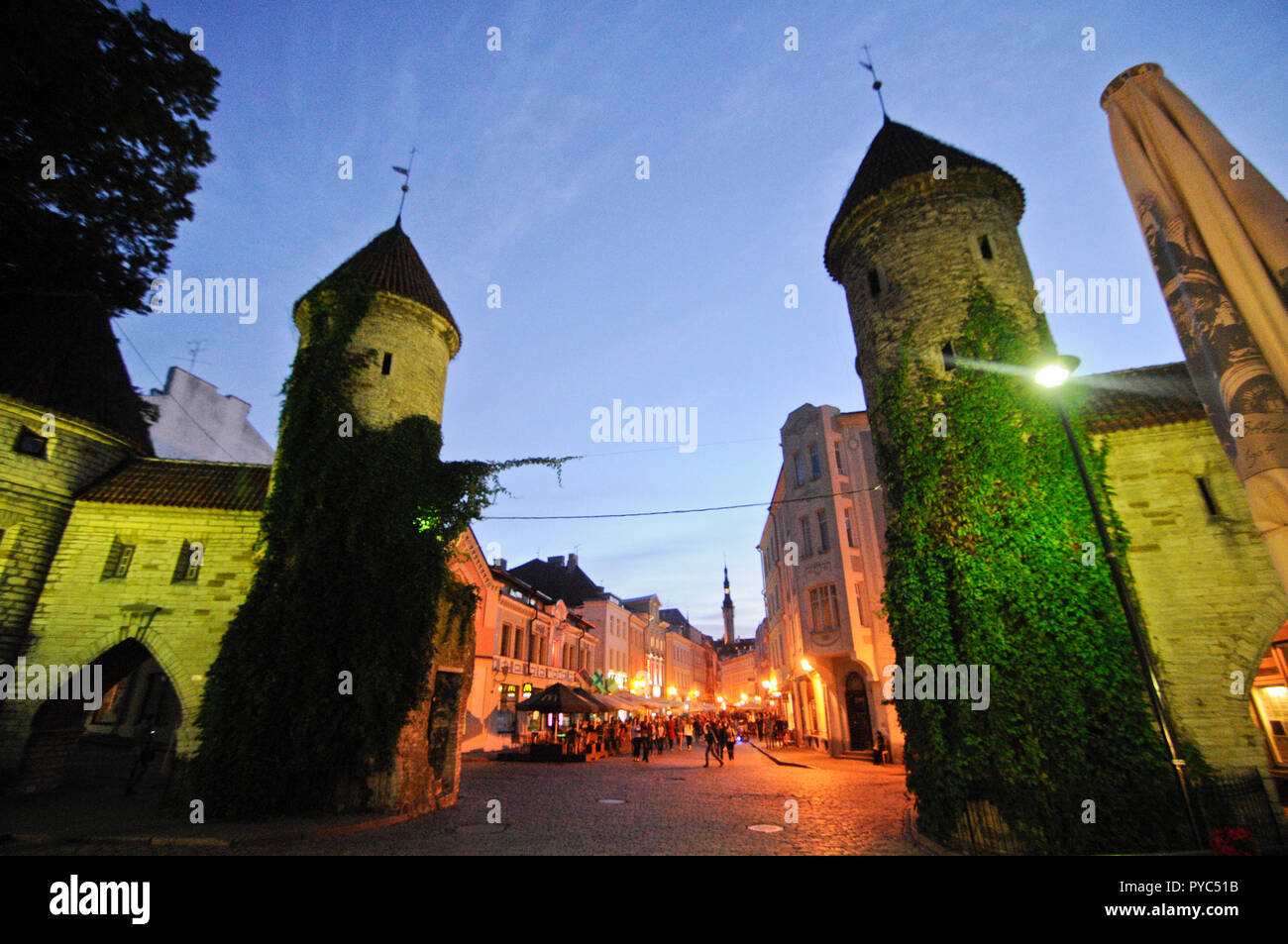 Viru Gate. Tallinn's City Wall and Old Town, Estonia Stock Photo