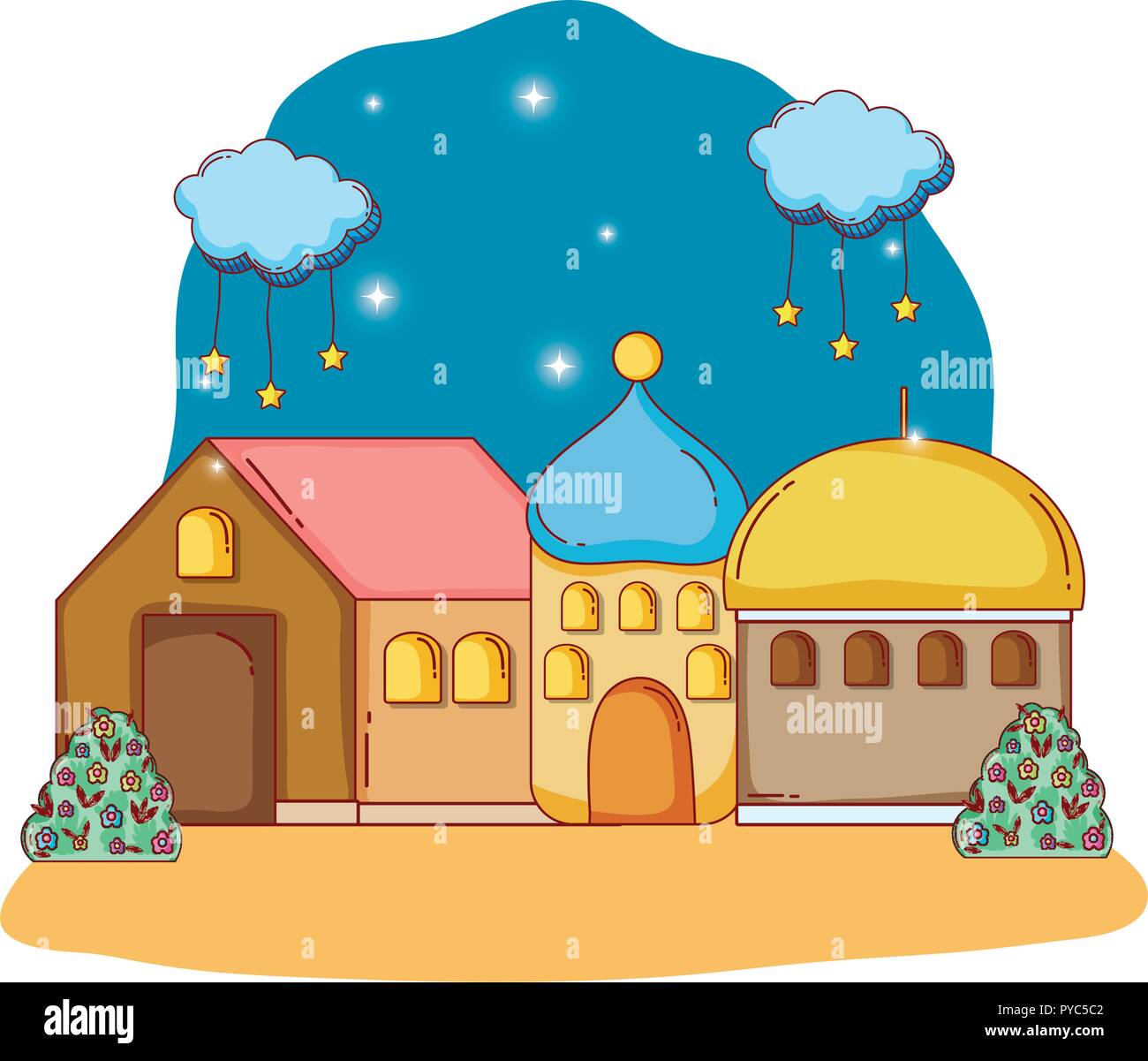 adobe house cartoon Stock Vector Image & Art - Alamy