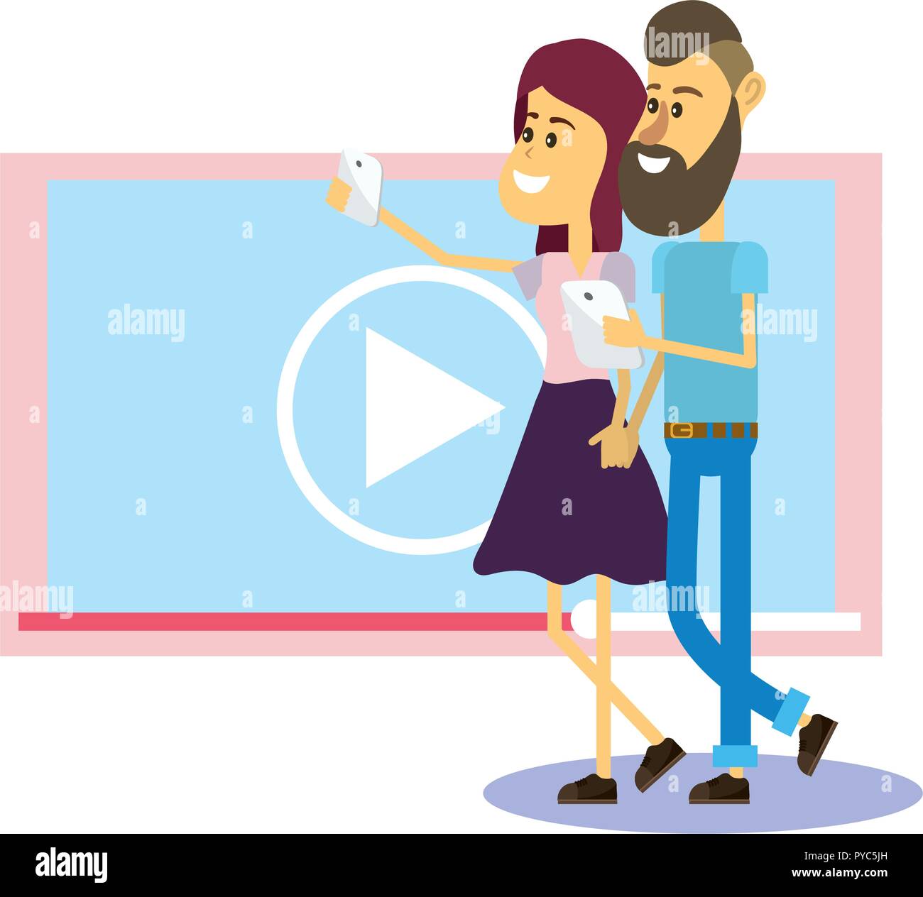 Selfie with smartphone Stock Vector Image & Art - Alamy
