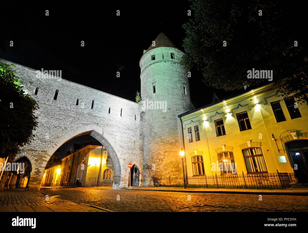Tallinn's city wall, Estonia Stock Photo