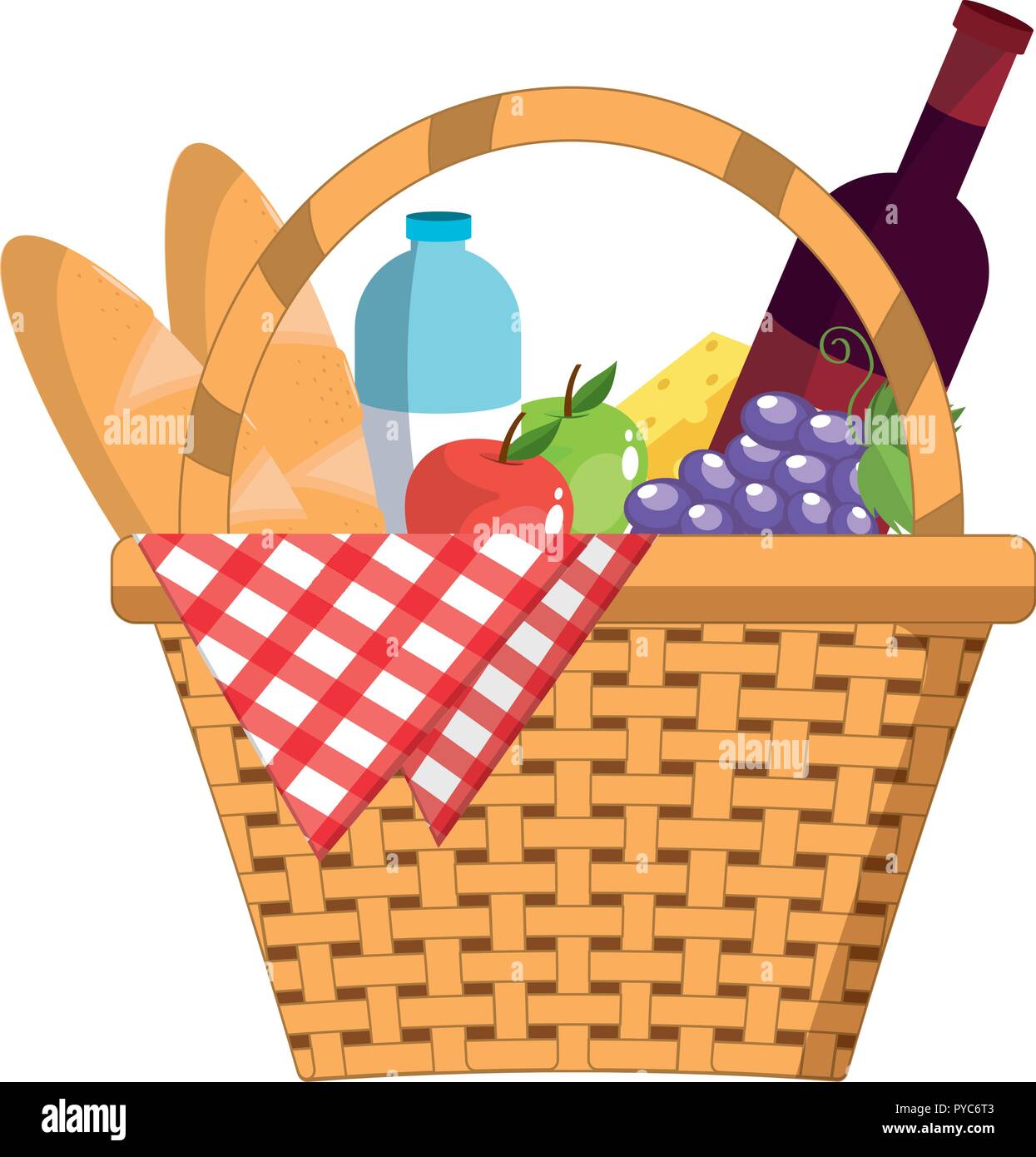 Picnic basket food Stock Vector Image & Art - Alamy