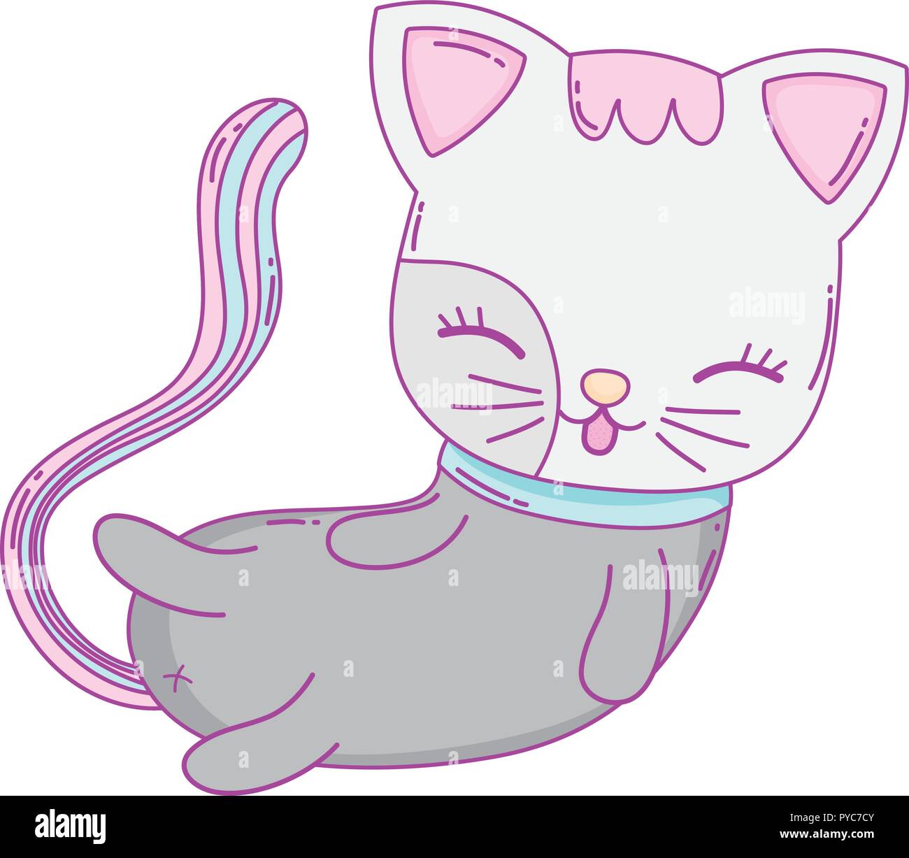 Kitty tongue Stock Vector Images - Alamy