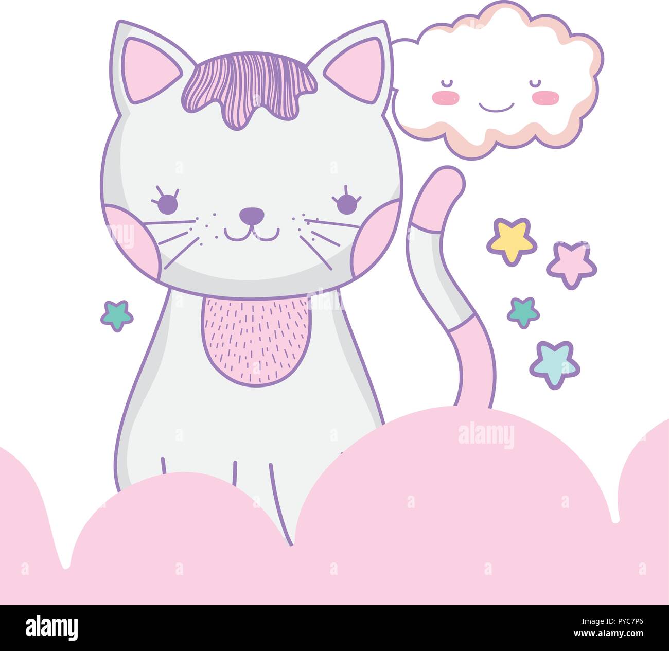 kitty cat cartoon Stock Vector Image & Art - Alamy