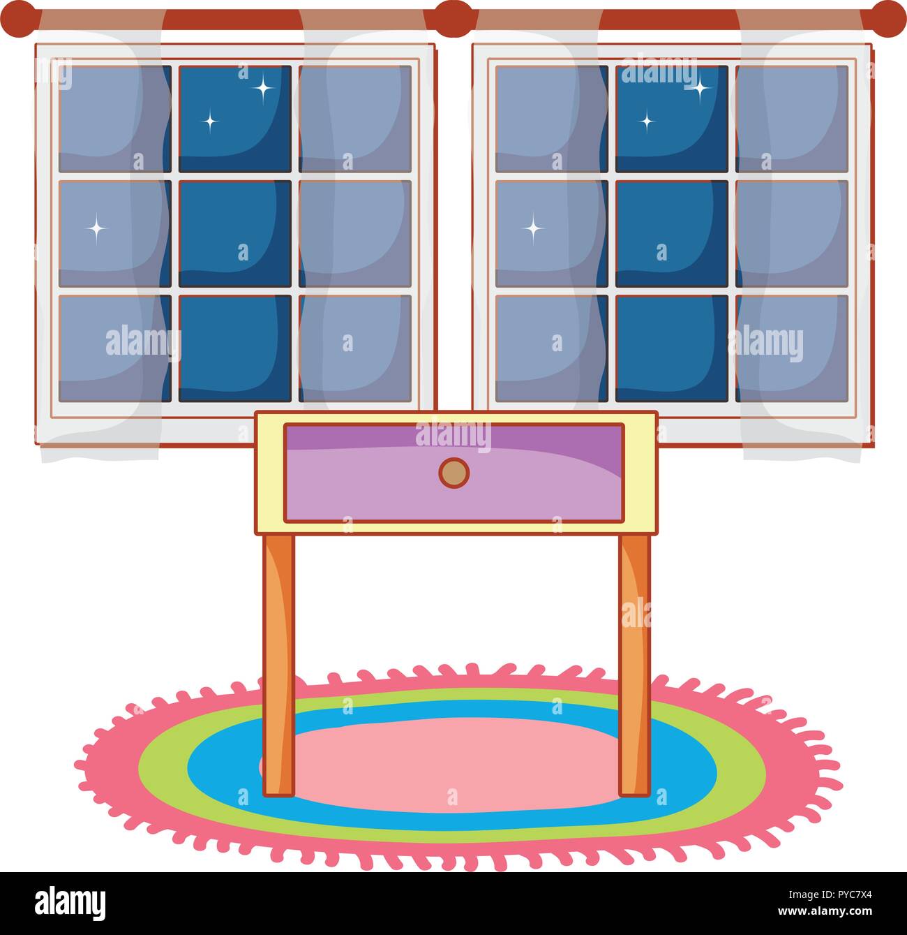 night stand table cartoon Stock Vector Image & Art Alamy