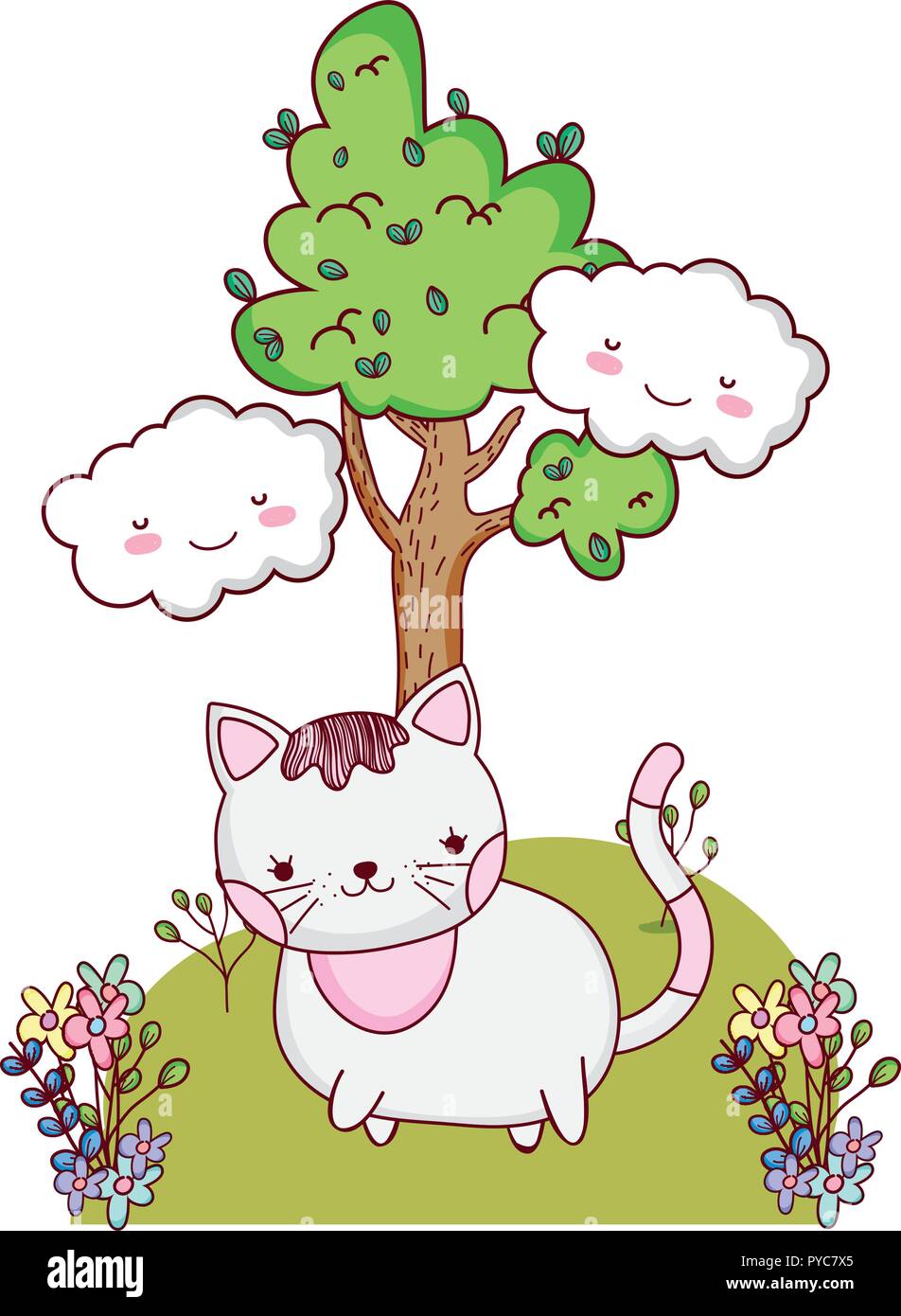 kitty cat cartoon Stock Vector Image & Art Alamy