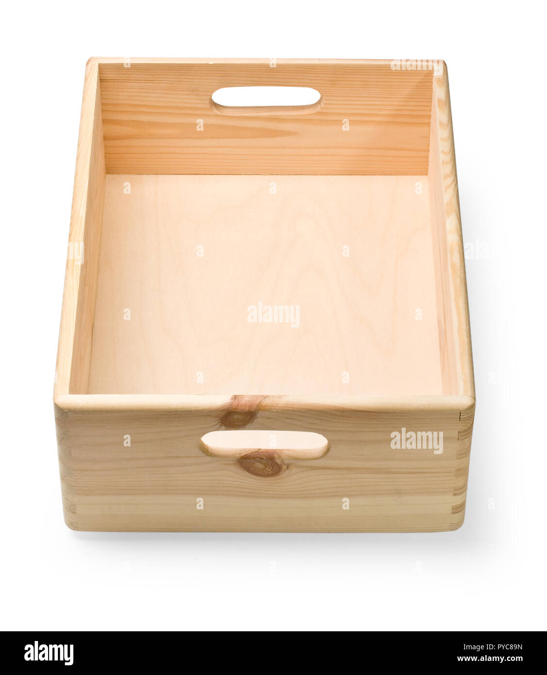 wooden box isolated on white with clipping path Stock Photo - Alamy