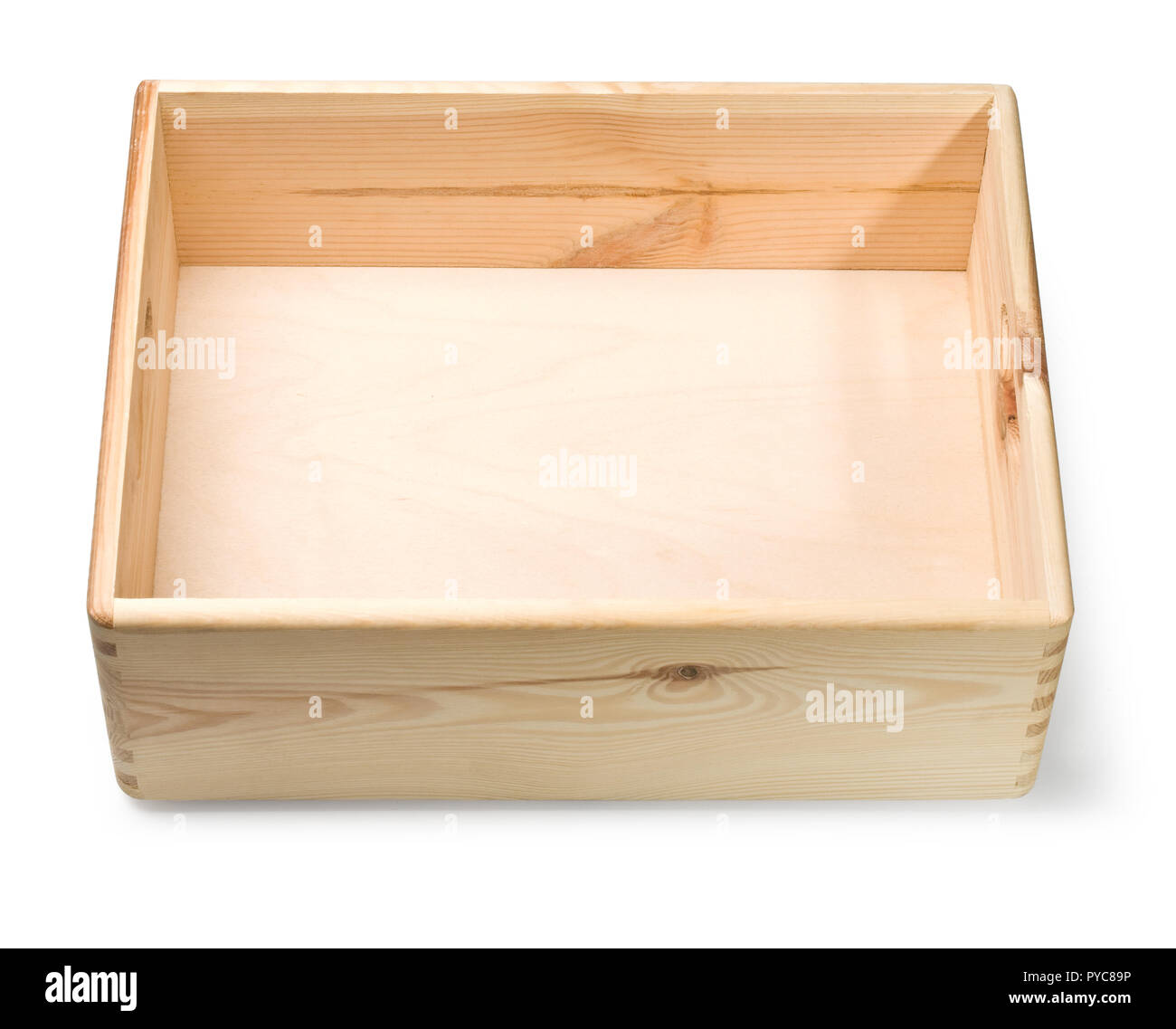 wooden box isolated on white with clipping path Stock Photo - Alamy