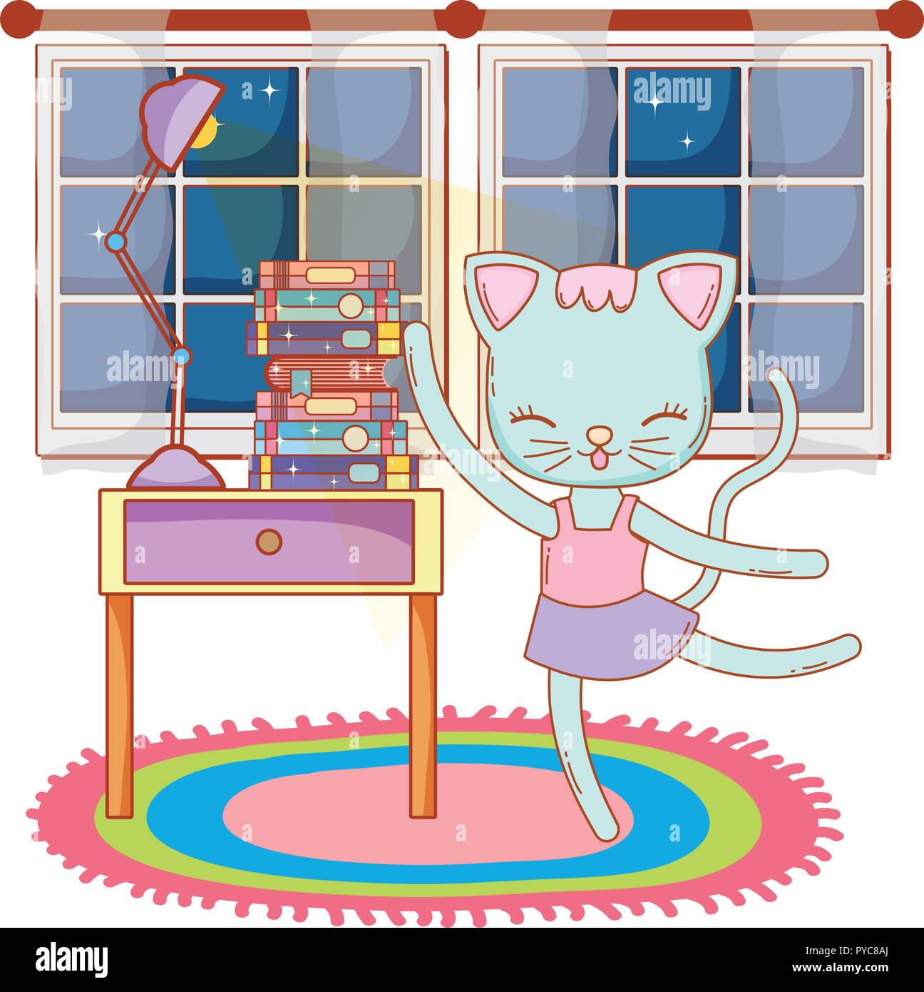 kitty cat cartoon Stock Vector Image & Art Alamy