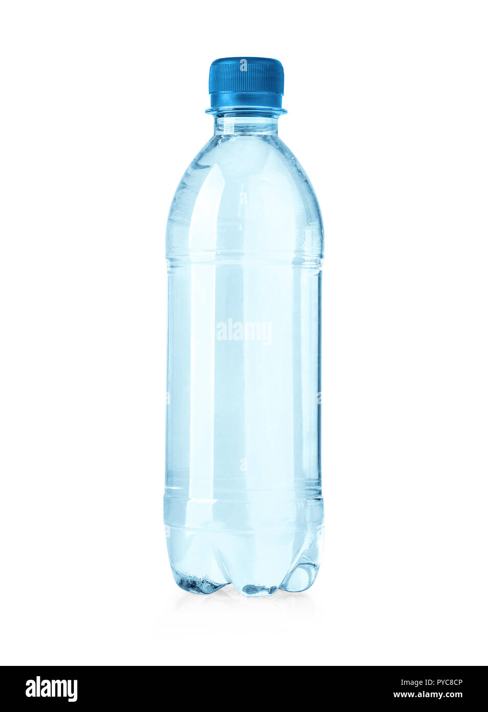 plastic water bottles isolated on white background with clipping path ...