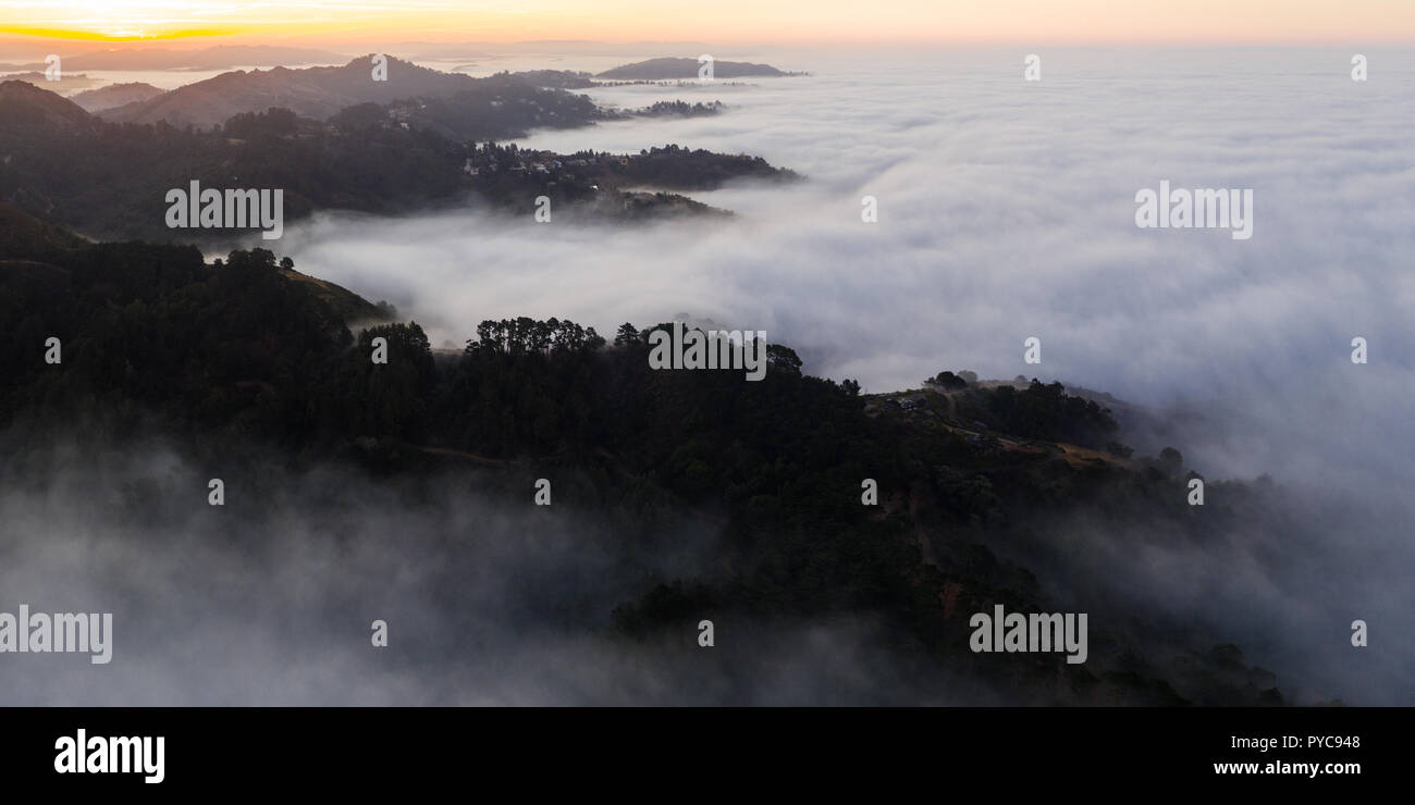 The marine layer, a moist air mass developing over the Pacific in the ...