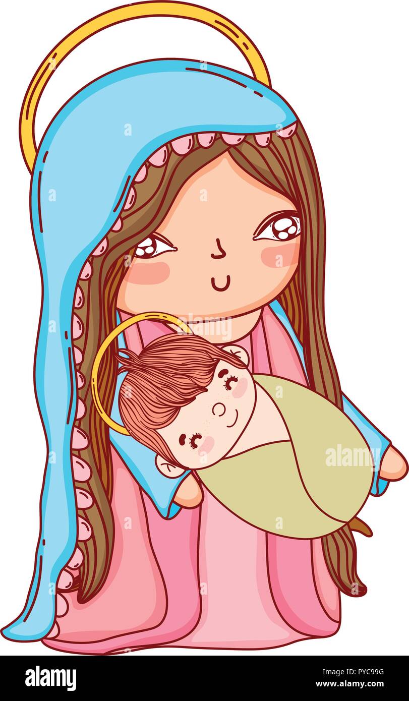 Christmas nativity scene cartoon Stock Vector Image & Art - Alamy