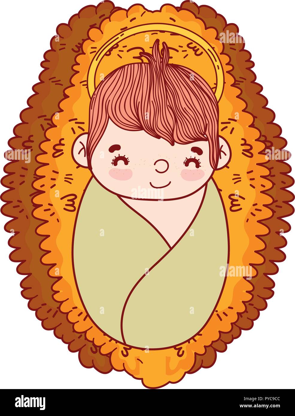 Christmas nativity scene cartoon Stock Vector Image & Art - Alamy