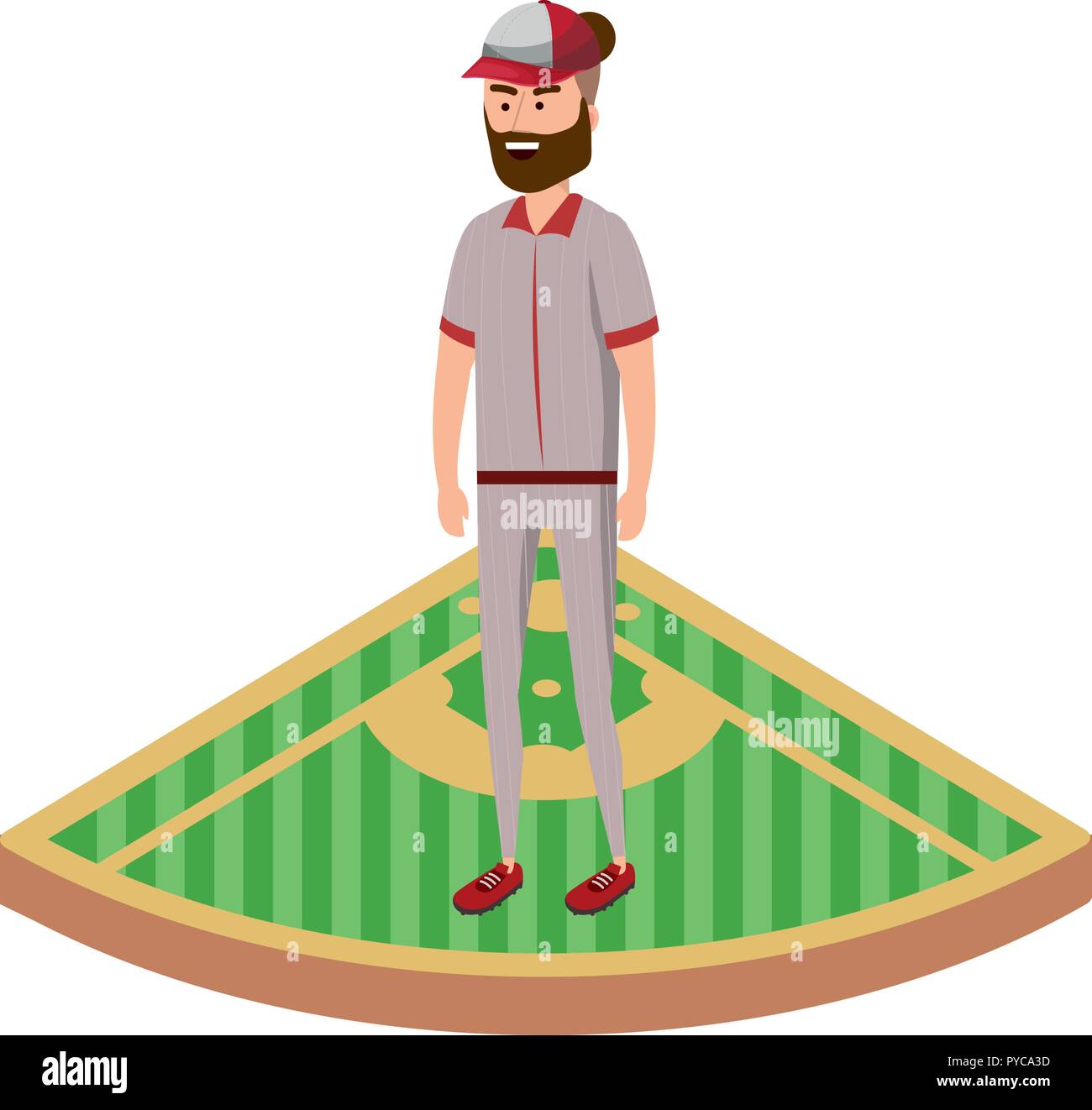 baseball player cartoon Stock Vector Image & Art Alamy