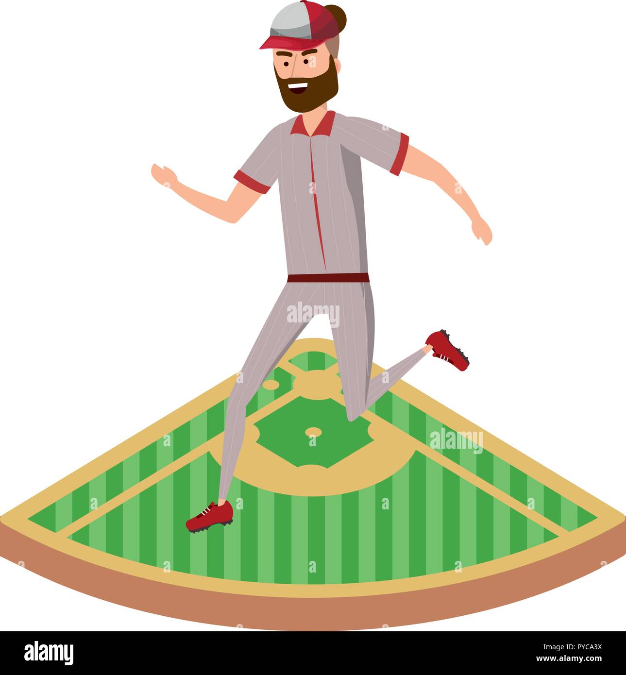 baseball player cartoon Stock Vector Image & Art Alamy