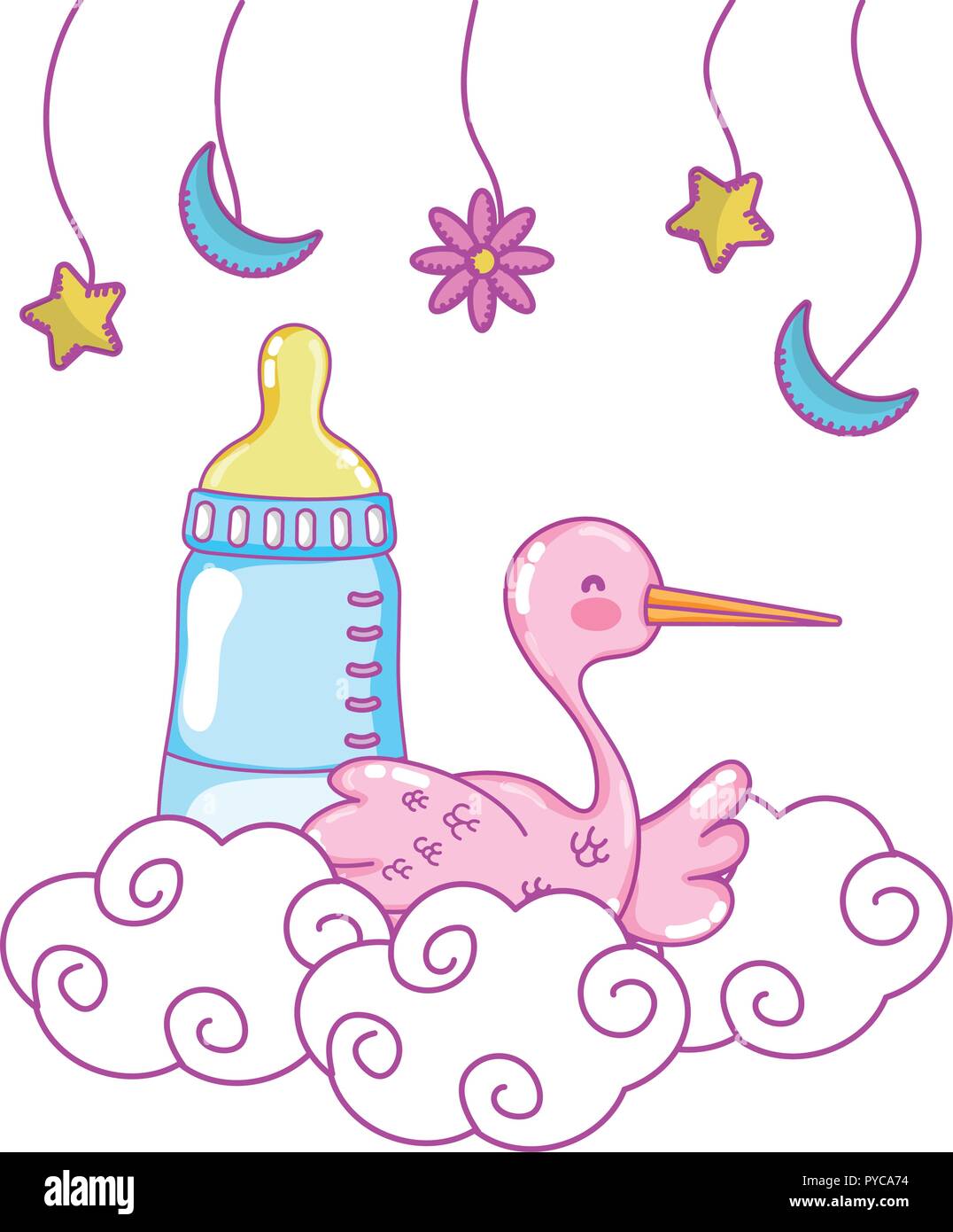 Baby shower cartoon Stock Vector Image & Art Alamy