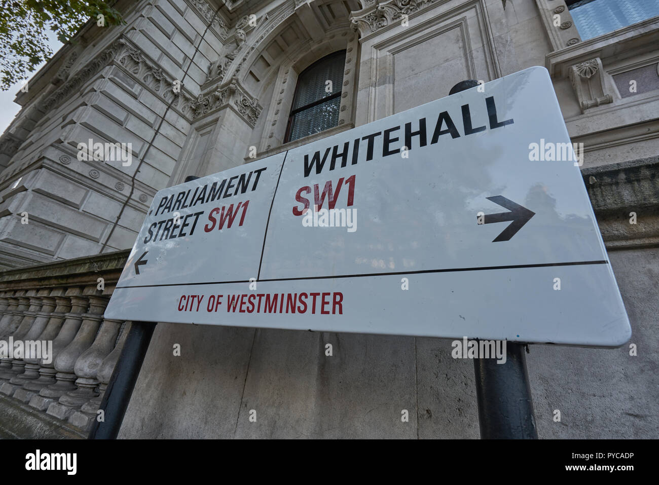 whitehall  parliament street,  government Stock Photo