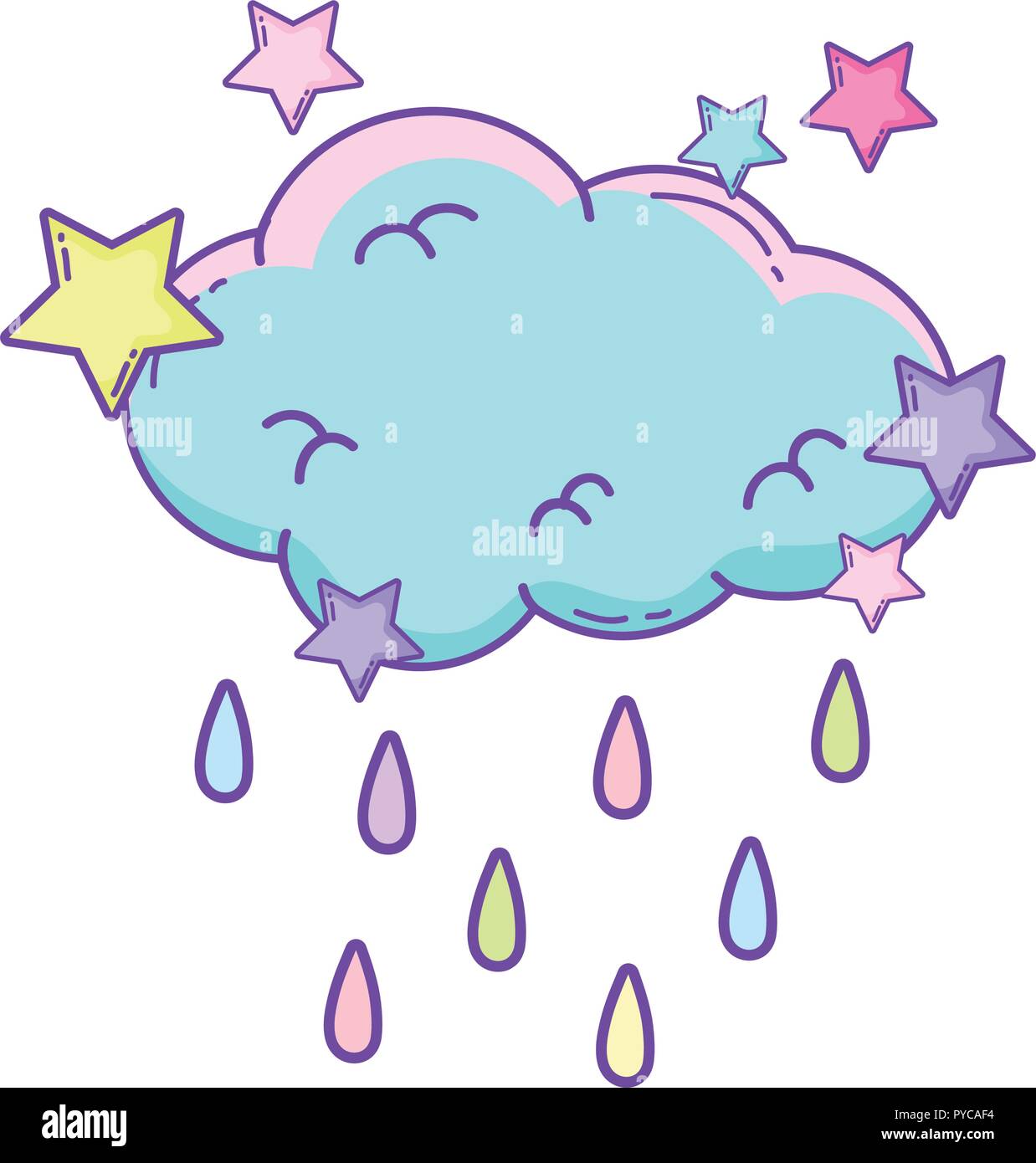 Cute cloud cartoon Stock Vector