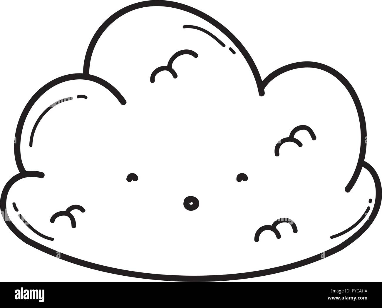 Cute cloud cartoon in black and white Stock Vector Image & Art - Alamy