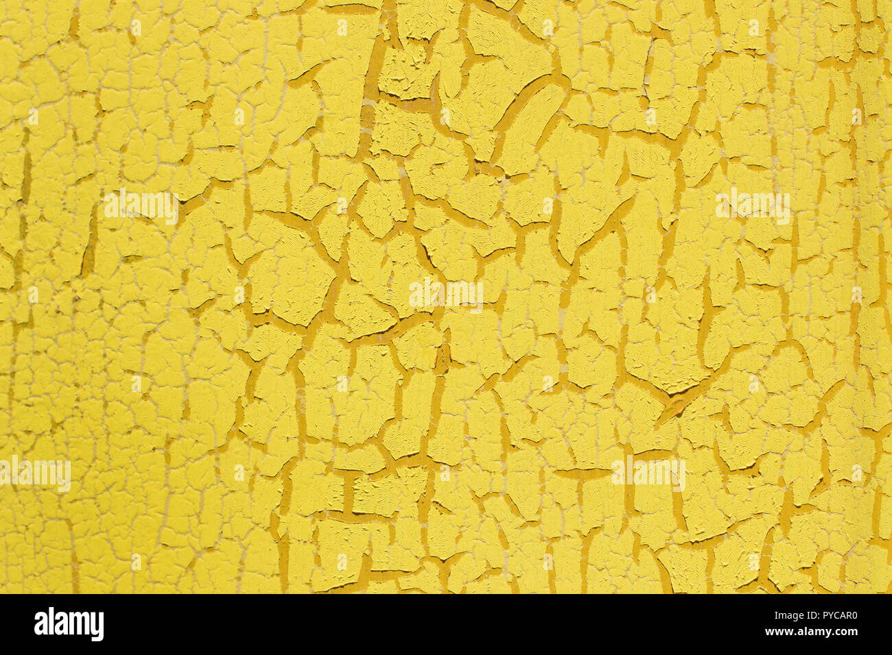 Rustic peeling crackled yellow paint background with copy space Stock ...