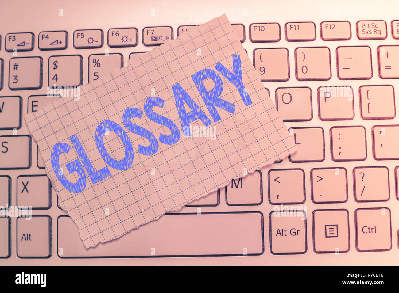 Writing note showing Glossary. Business photo showcasing alphabetical ...